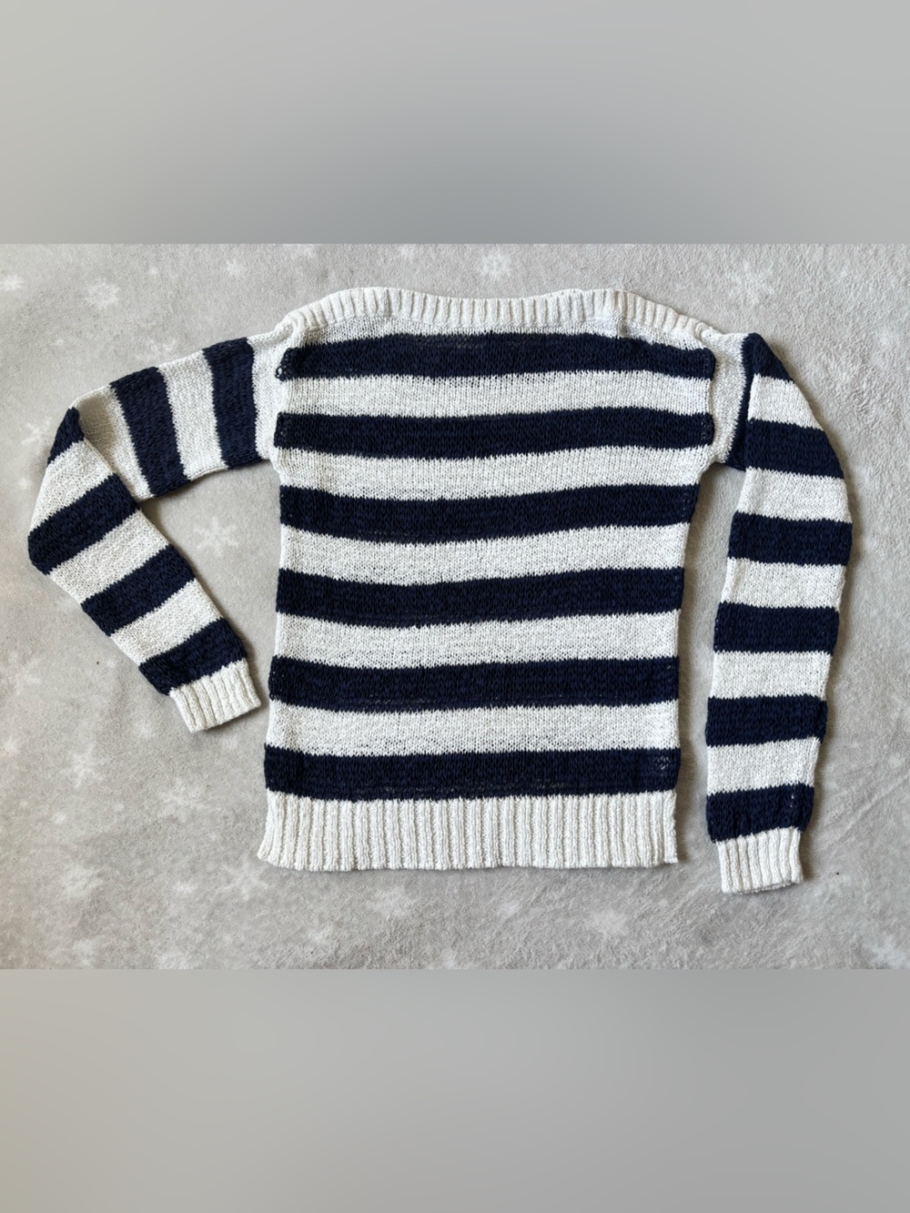 GAPKids Girl’s Navy and White Striped Sweater